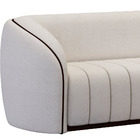 Sofá 332cm 4 Lugares Bipartido West Courino Preto | Linho Alt